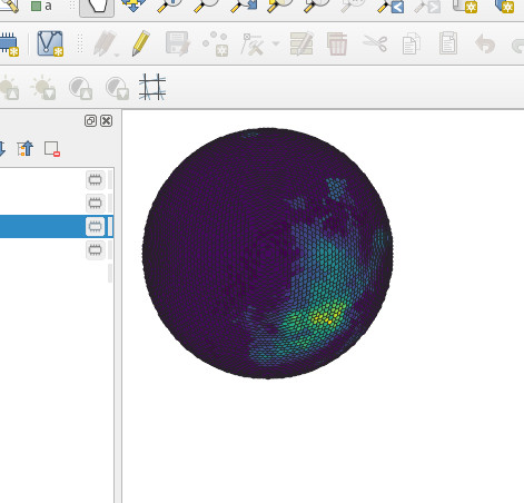 QGIS with an orthographic view of the point data. Zoomed out far enough, you can't see between the points, so it looks like a scaly heightmap.